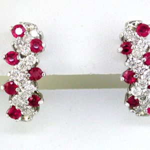 RUBY & DIAMOND EARRING
