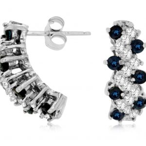 SAPPHIRE & DIAMOND EARRING