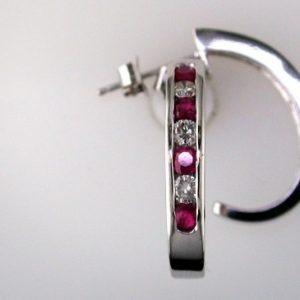 RUBY & DIAMOND EARRING