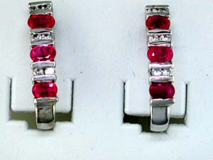 RUBY & DIAMOND EARRING