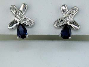 SAPPHIRE & DIAMOND EARRING