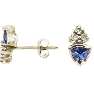 TANZANITE & DIAMOND EARRING