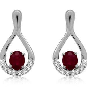 RUBY & DIAMOND EARRING