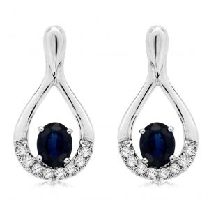SAPPHIRE & DIAMOND EARRING