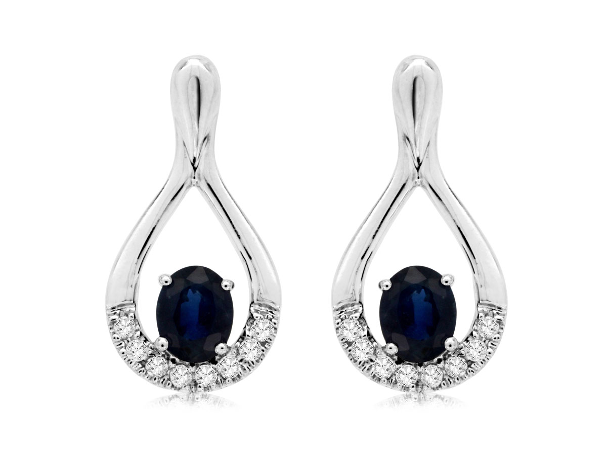SAPPHIRE & DIAMOND EARRING