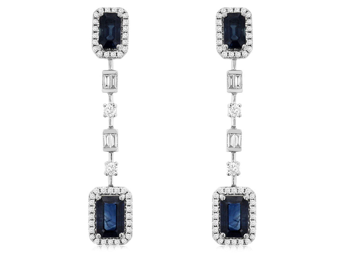 SAPPHIRE & DIAMOND EARRING