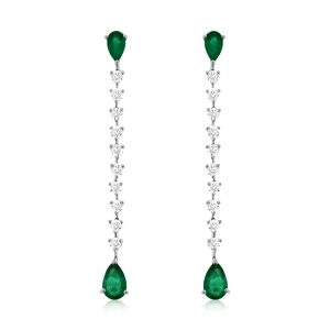 EMERALD & DIAMOND EARRING