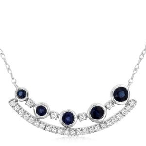 SAPPHIRE & DIAMOND NECKLACE