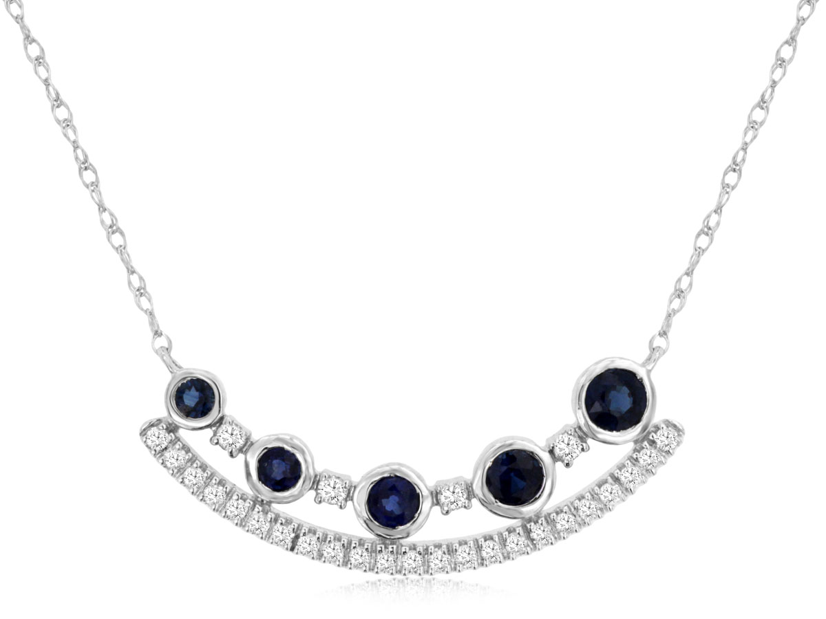 SAPPHIRE & DIAMOND NECKLACE