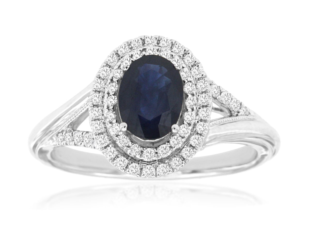 SAPPHIRE & DIAMOND RING