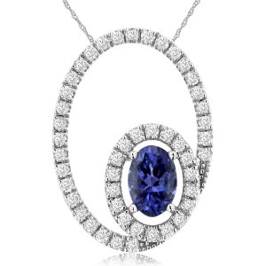 TANZANITE & DIAMOND PENDANT