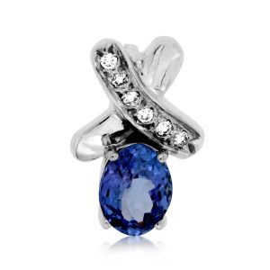 TANZANITE & DIAMOND PENDANT