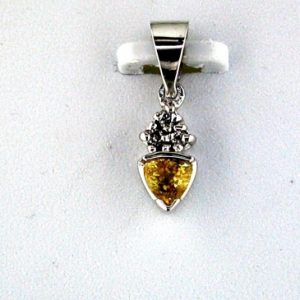YELLOW SP & DIAMOND PENDANT