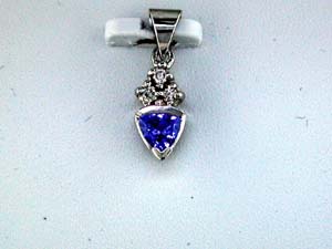 TANZANITE & DIAMOND PENDANT