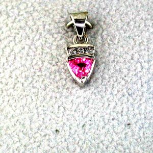 DIAMOND &PINK SAPPHIRE PENDANT