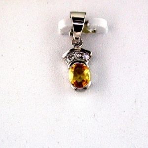 YELLOW SP & DIAMOND PENDANT
