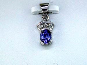TANZANITE & DIAMOND PENDANT