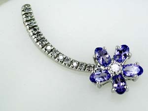 TANZANITE & DIAMOND PENDANT