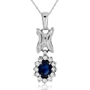 SAPPHIRE & DIAMOND PENDANT
