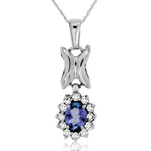 TANZANITE & DIAMOND PENDANT