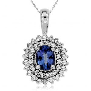 TANZANITE & DIAMOND PENDANT