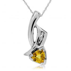 YELLOW SP & DIAMOND PENDANT