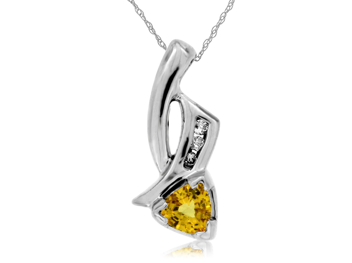 YELLOW SP & DIAMOND PENDANT