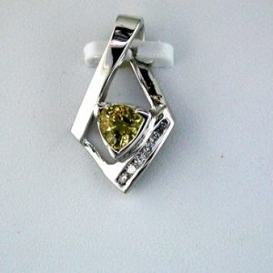 YELLOW SP & DIAMOND PENDANT