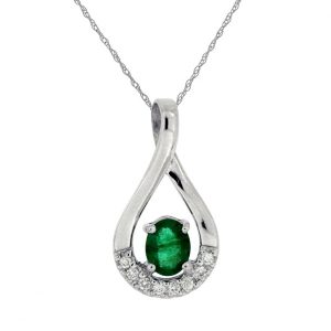 EMERALD & DIAMOND PENDANT