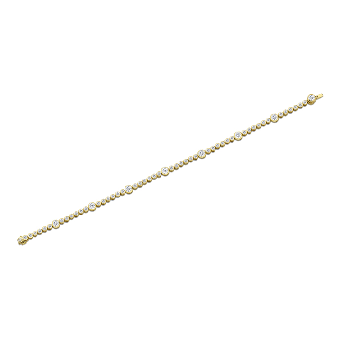 Bezel Station Diamond Line Bracelet 3ctw approx.