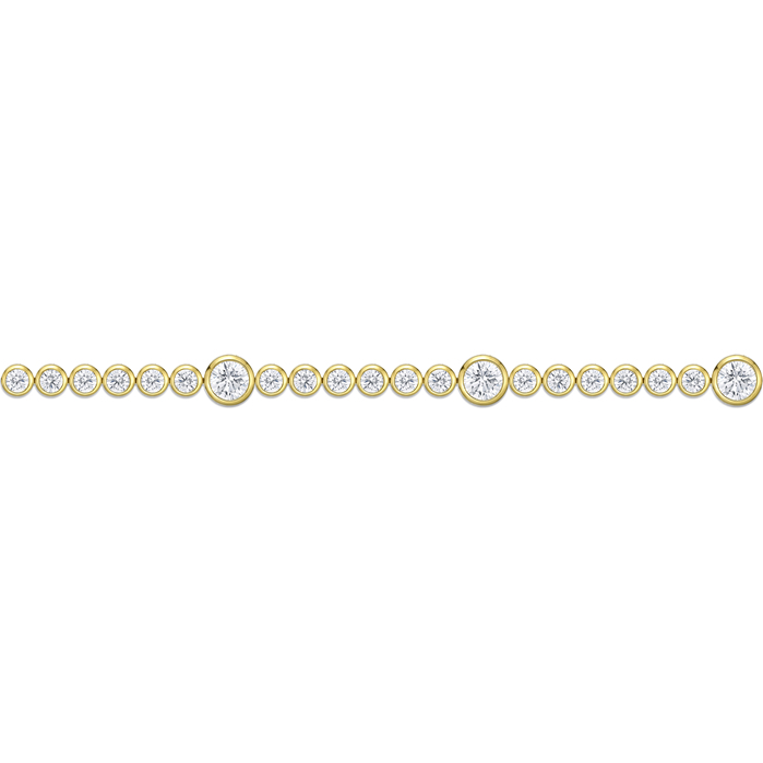 Bezel Station Diamond Line Bracelet 3ctw approx.