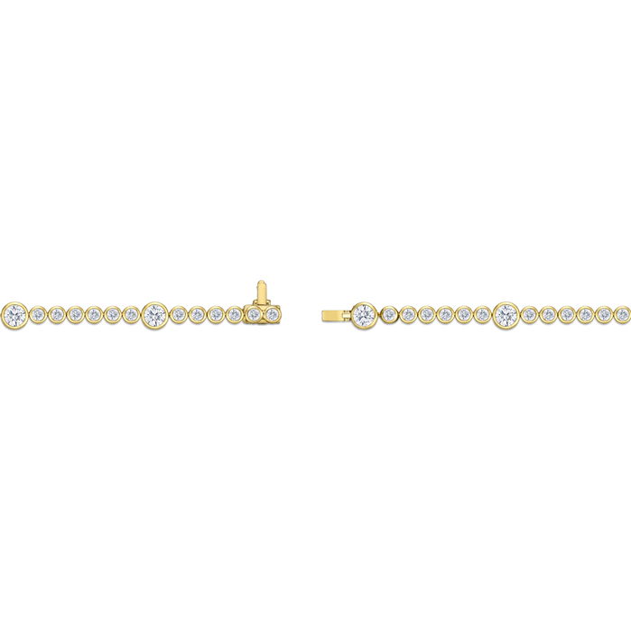 Bezel Station Diamond Line Bracelet 3ctw approx.