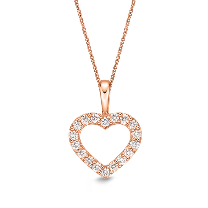 Open Heart Pendant .15ctw approx.