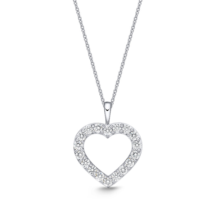 Open Heart Pendant .15ctw approx.