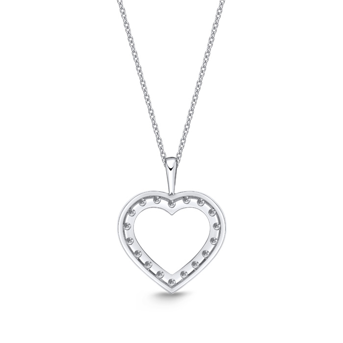 Open Heart Pendant .15ctw approx.
