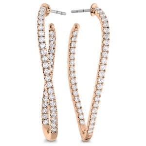 Shared Prong Twist Hoops 1ctw approx.