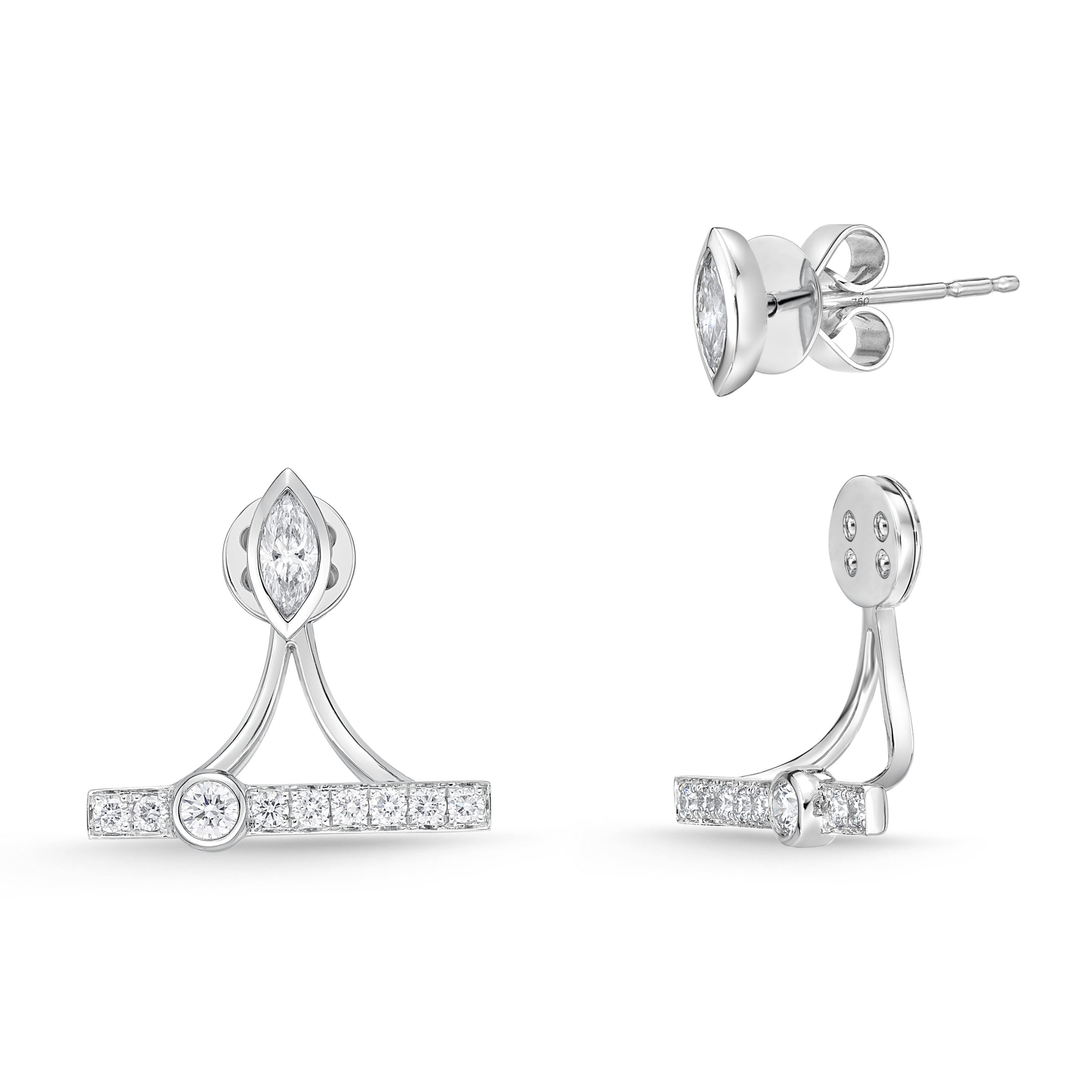 Stack'em Up Fashion Jacket / Jacket Earrings, , Mdl 04