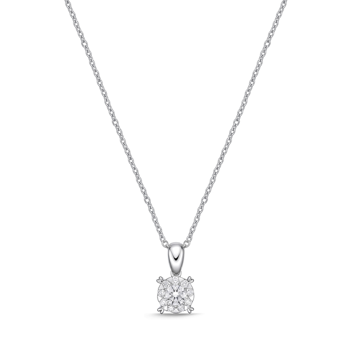 Diamond Bouquet Necklace 1ct LOOK