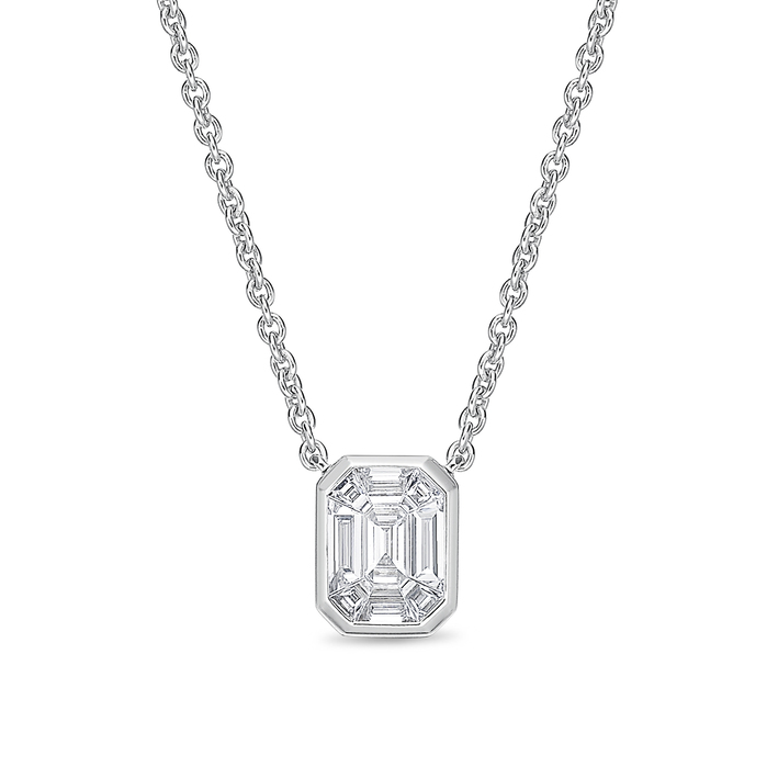 Emerald Ilusion Necklace, Mdl 01