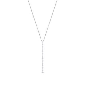 Geo Arts Vertical Diamond Necklace, 24″