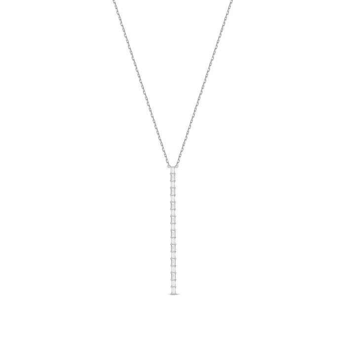 Geo Arts Vertical Diamond Necklace, 24"