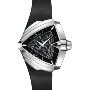 Hamilton VENTURA S – BLACK DIAL – BLACK RUBBER ST