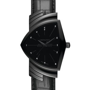 Hamilton VENTURA LG BK PVD BK LTH ST