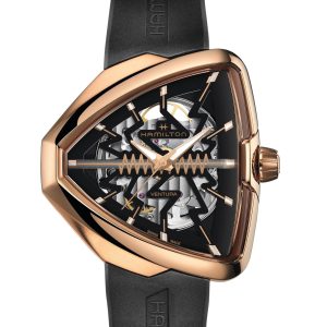 Hamilton VENTURA ELVIS80 SKELETON GOLD PVD  BK BK