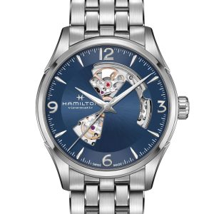 Hamilton JAZZMASTER GTS AUT OPEN HEART BL SS BR