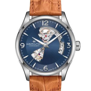 Hamilton JAZZMASTER GTS AUT OPEN HEART BL BN LTH