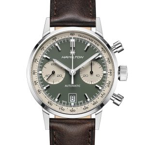Hamilton INTRA-MATIC AC GRN BROWN LTHR
