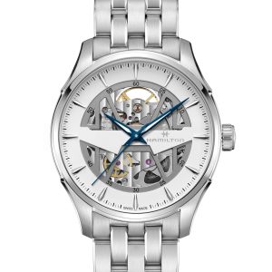 Hamilton JAZZMASTER SKELETON 40MM WHT DIA SS BRC