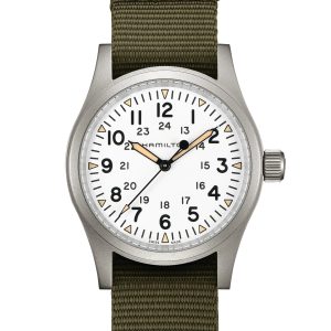 Hamilton KHAKI FIELD MECH 38MM WH GN NATO ST