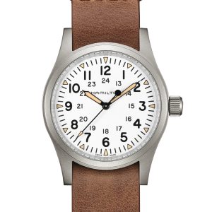 Hamilton KHAKI FIELD MECH 38MM WH BN LTH NATO